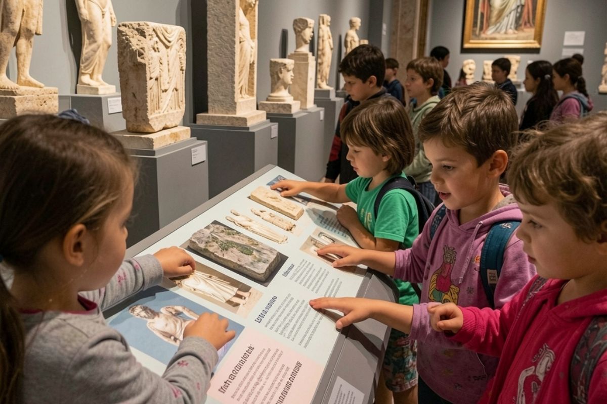 Bambini al museo interattivo di Velia, esplorando la storia